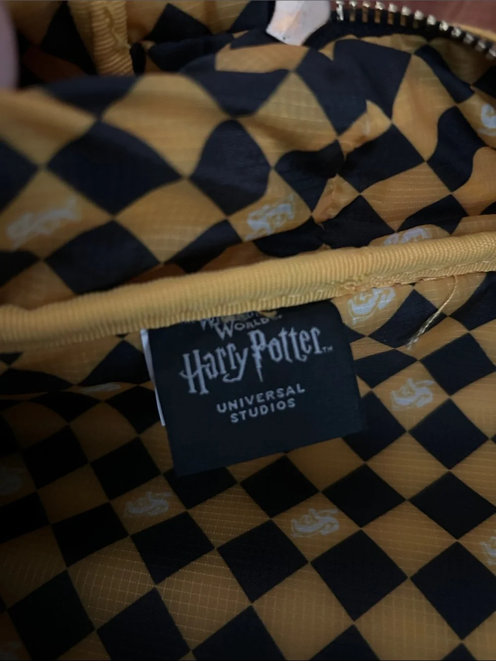 Yellow Hufflepuff Crest Canvas Backpack